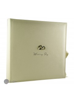 Amore Suede Wedding Collage Album with Silver Rings 25 Pages